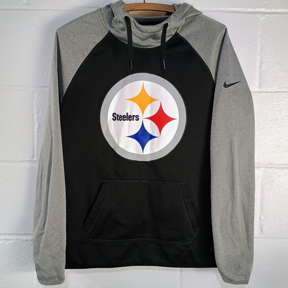Nike Dri-FIT Pittsburgh Steelers MORENO Hoodie Mens Large Black NFL Football
